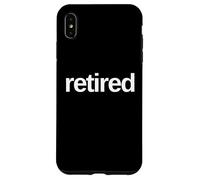 Divertido diseño de Texto con Texto en inglés Just One Word Funny Retired I'm Retired Carcasa para iPhone XS MAX