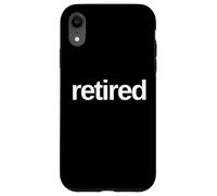 Divertido diseño de Texto con Texto en inglés Just One Word Funny Retired I'm Retired Carcasa para iPhone XR