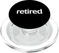 Divertido diseño de Texto con Texto en inglés Just One Word Funny Retired I'm Retired PopSockets PopGrip para MagSafe