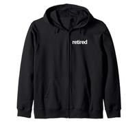 Divertido diseño de Texto con Texto en inglés Just One Word Funny Retired I'm Retired Sudadera con Capucha