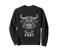 Divertido diseño de Toro de Vaca, Let My People Fart, Amante de los Animales de Granja Sudadera