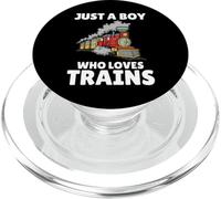 Divertido diseño de Tren para niños, Solo un niño Que ama los Trenes PopSockets PopGrip para MagSafe