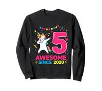Divertido diseño de Unicornio para Fiesta de cumpleaños número 5 Sudadera