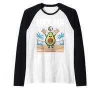 Divertido diseño de voleibol Hit Me With Your Best Guac Camiseta Manga Raglan