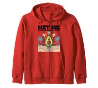 Divertido diseño de voleibol Hit Me With Your Best Guac Sudadera con Capucha