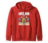 Divertido diseño de voleibol Hit Me With Your Best Guac Sudadera con Capucha
