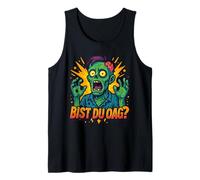 Divertido diseño de zombi con texto "Bist du OAG, cómic" Camiseta sin Mangas