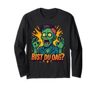 Divertido diseño de zombi con texto "Bist du OAG, cómic" Manga Larga