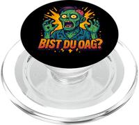 Divertido diseño de zombi con texto "Bist du OAG, cómic" PopSockets PopGrip para MagSafe