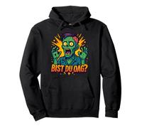 Divertido diseño de zombi con texto "Bist du OAG, cómic" Sudadera con Capucha