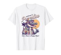 Divertido diseño Desgastado de Verano Estilo Retro Bienvenido al paraíso Camiseta