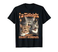 Divertido diseño felino de Midnight Screaming Cats Camiseta
