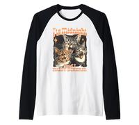 Divertido diseño felino de Midnight Screaming Cats Camiseta Manga Raglan