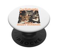 Divertido diseño felino de Midnight Screaming Cats PopSockets PopGrip Adhesivo