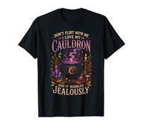Divertido diseño gótico de Halloween del caldero Witchcore Camiseta