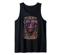 Divertido diseño gótico de Halloween del caldero Witchcore Camiseta sin Mangas