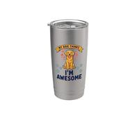 Divertido diseño lindo My Dog Thinks I'm Awesome Vaso térmico de acero inoxidable de doble pared