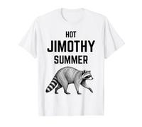 Divertido diseño mutante de Hot Jimothy Summer Raccoon Seattle Camiseta gráfica económica, Hombre, Blanco, L