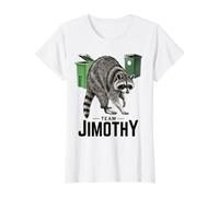 Divertido diseño mutante de Hot Jimothy Summer Raccoon Seattle Camiseta gráfica económica, Mujer, Blanco, L