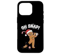 Divertido diseño navideño de Hombre de Jengibre con Forma de Golf de Oh Snap Carcasa para iPhone 16 Pro