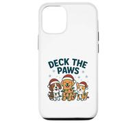 Divertido diseño navideño de Perro para los Amantes de Las Mascotas Deck The Paws Pun Carcasa para iPhone 12/12 Pro