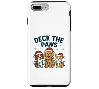Divertido diseño navideño de Perro para los Amantes de Las Mascotas Deck The Paws Pun Carcasa para iPhone 7 Plus/8 Plus