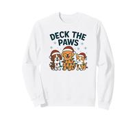 Divertido diseño navideño de Perro para los Amantes de Las Mascotas Deck The Paws Pun Sudadera