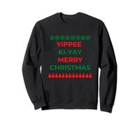 Divertido diseño navideño de Yippee Ki Yi Yay Sudadera