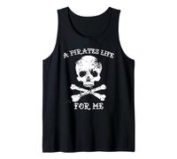 Divertido diseño Pirata con Calavera y Tibias Cruzadas de Life of A Pirates Camiseta sin Mangas