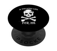 Divertido diseño Pirata con Calavera y Tibias Cruzadas de Life of A Pirates PopSockets PopGrip Adhesivo