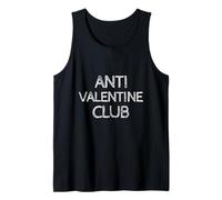 Divertido diseño sarcástico Anti Valentine Club para Solteros Camiseta sin Mangas