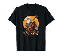 Divertido disfraz de águila musical toca violín Camiseta