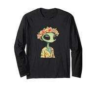 Divertido disfraz de alienígena coronado con flores para niños y niñas Manga Larga