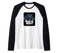 Divertido disfraz de bestia para liberar a los amantes de los monstruos Camiseta Manga Raglan