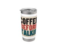 Divertido disfraz de café antes del discurso de Talkie Vaso térmico de acero inoxidable de doble pared