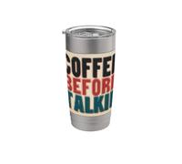 Divertido disfraz de café antes del discurso de Talkie Vaso térmico de acero inoxidable de doble pared