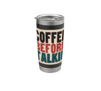 Divertido disfraz de café antes del discurso de Talkie Vaso térmico de acero inoxidable de doble pared