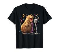 Divertido Disfraz de Canto de Capibara para los Amantes del Karaoke Camiseta