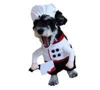 Divertido disfraz de chef para perros con tela suave y transpirable para cachorros, fiestas de maquillaje, fotos, disfraz de chef de simulación, tela suave y lavable para perros pequeños y grandes