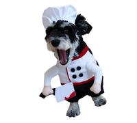Divertido disfraz de chef para perros con tela suave y transpirable para cachorros, fiestas de maquillaje, fotos, disfraz de chef de simulación, tela suave y lavable para perros pequeños y grandes