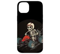 Divertido disfraz de corredor de esqueleto para los amantes de los vehículos de Go Kart Carcasa para iPhone 14 Plus