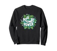 Divertido Disfraz de Emblema de Poder de Menta Sudadera