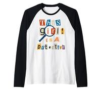 Divertido Disfraz de espía de This Girl Is A Detective, Agente Secreto Camiseta Manga Raglan