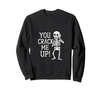 Divertido Disfraz de Esqueleto de Halloween You Crack Me Up para Hombres y Mujeres Sudadera