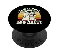 Divertido Disfraz de Fantasma de Halloween. Esta es una sábana de abucheo PopSockets PopGrip Adhesivo