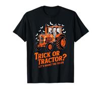 Divertido Disfraz de Granjero Halloween Espeluznante Esqueleto Drive Tractor Camiseta
