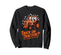 Divertido Disfraz de Granjero Halloween Espeluznante Esqueleto Drive Tractor Sudadera