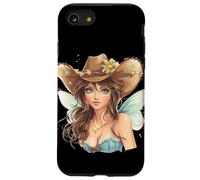 Divertido disfraz de hada de rodeo con sombrero de vaquero y alas mágicas Carcasa para iPhone SE (2020) / 7 / 8