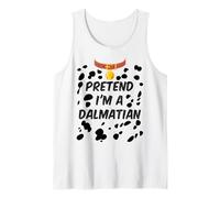 Divertido disfraz de Halloween con diseño de perro dálmata Camiseta sin Mangas