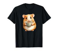 Divertido disfraz de hámster con taza de té para niños y niñas Camiseta